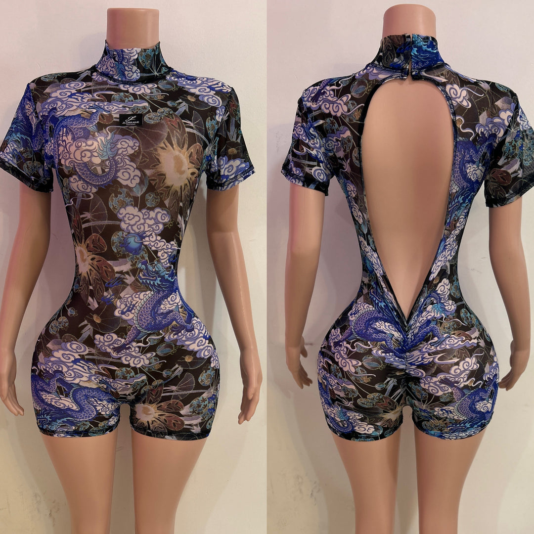 Blue Dragon Romper