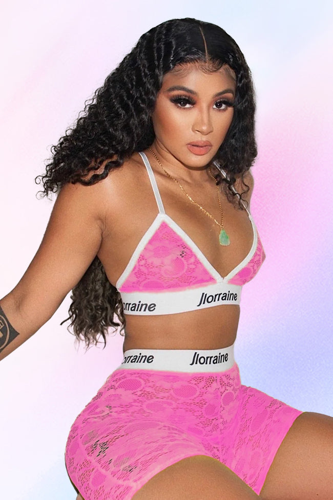 JLorraine Designs JLorraine Lace Set in pink