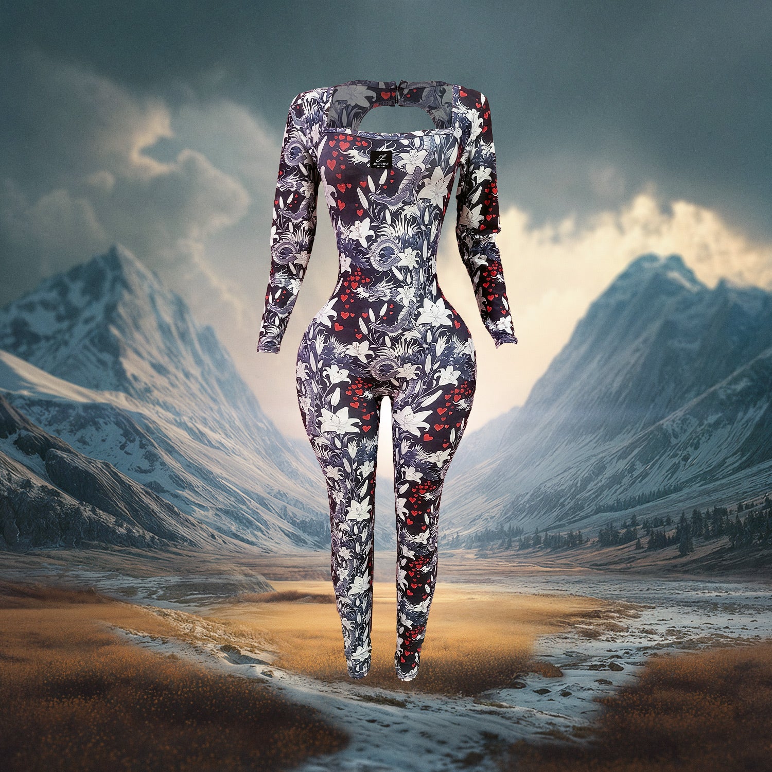 Gemma Jumpsuit | Dragon Print Square Neck | JLorraine – JLorraine