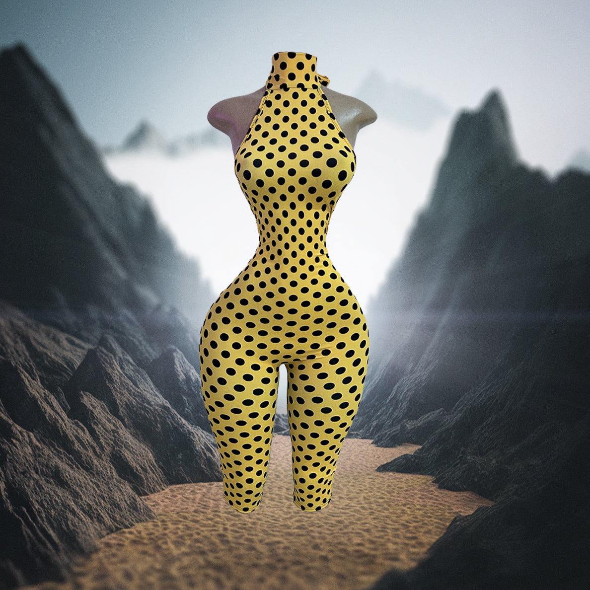 Daisy Jumpsuit | Polka Dot Halter Capri Jumpsuit | JLorraine