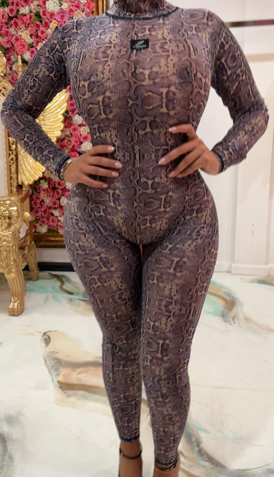 Indigo Mesh Jumpsuit