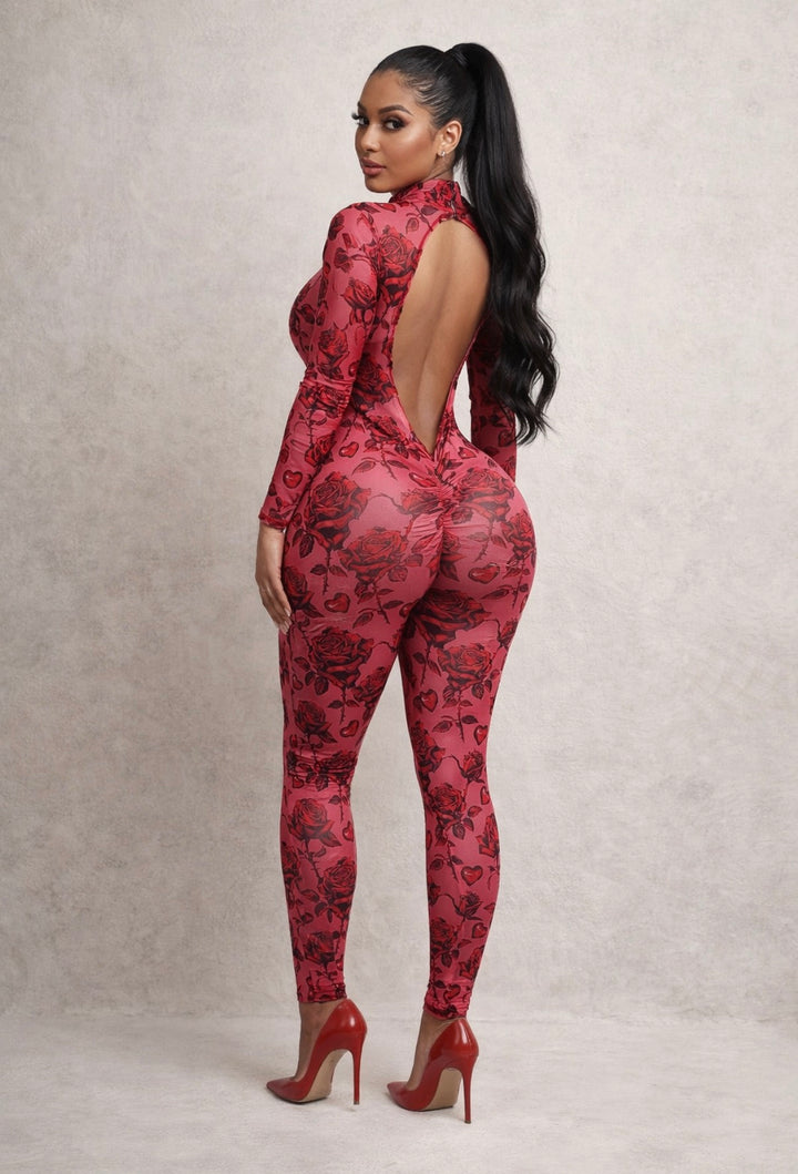 Rumi Rose Mesh Jumpsuit