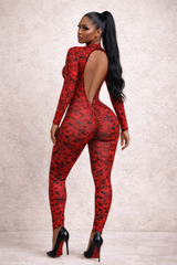 Rose Jumpsuit Long Sleeve
