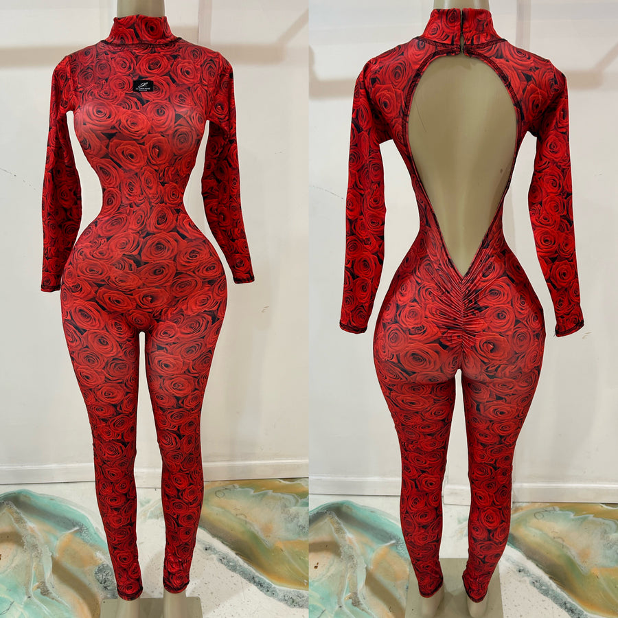 Rose Jumpsuit Long Sleeve