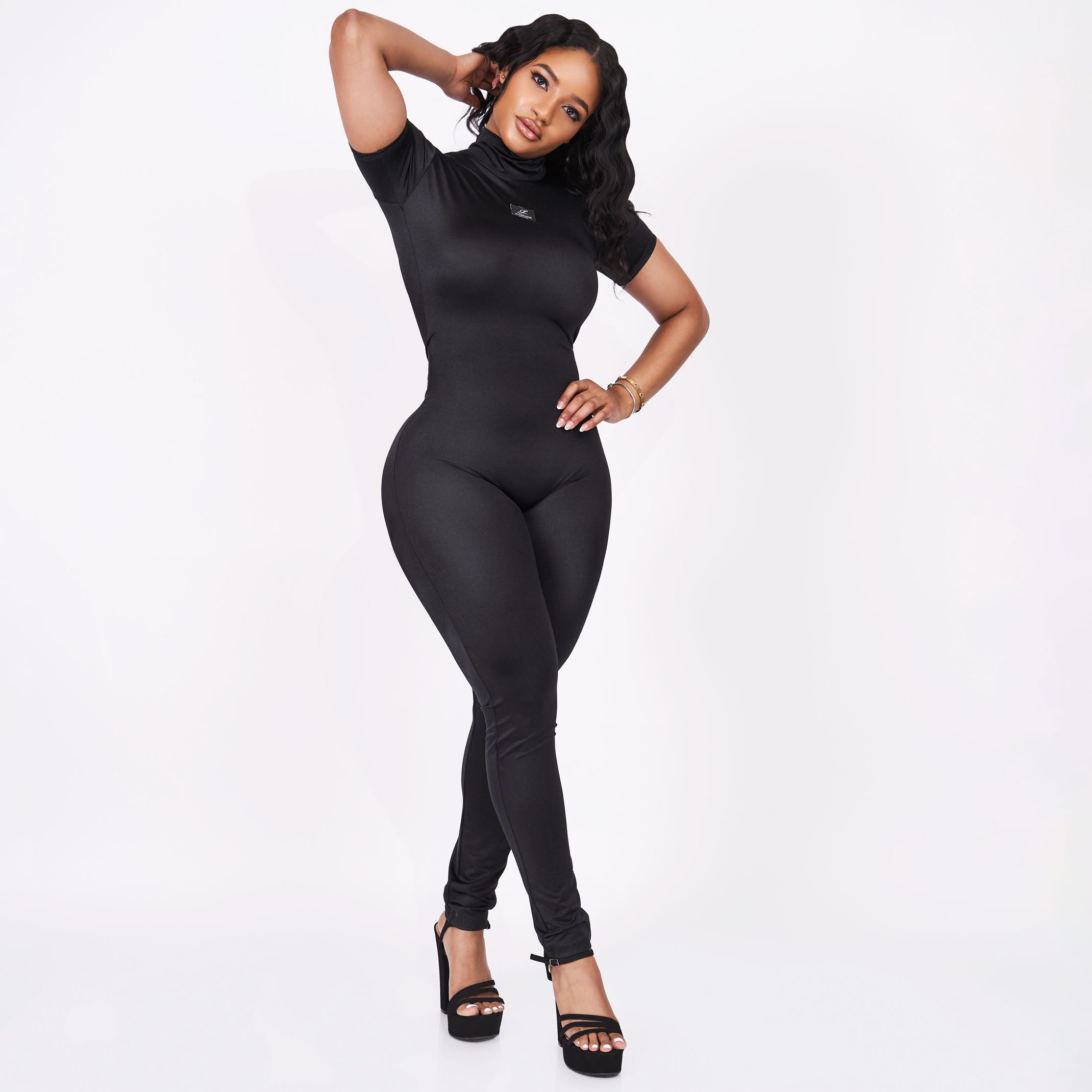Flavors Jumpsuit – Solid Color Mock Neck One-Piece | JLorraine