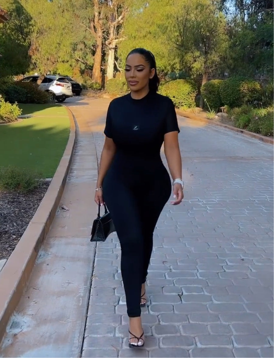 JLorraine Flavors Jumpsuit in black front view