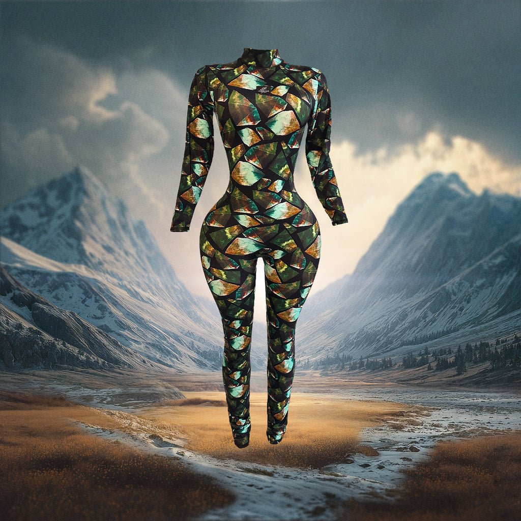 Mia Jumpsuit | Printed Bodycon Long Sleeve | JLorraine – JLorraine