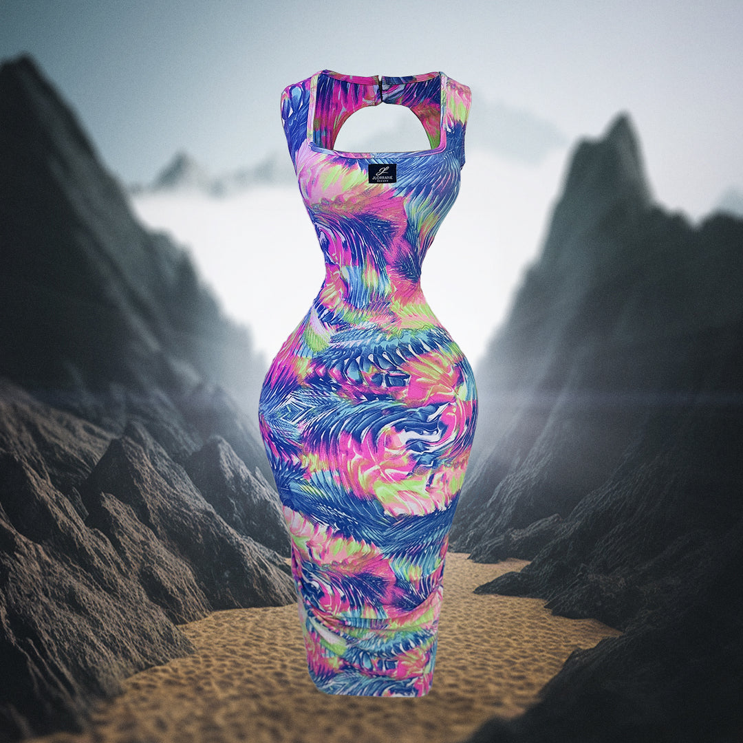 Sherbet Dress - Multicolor Bodycon Dress