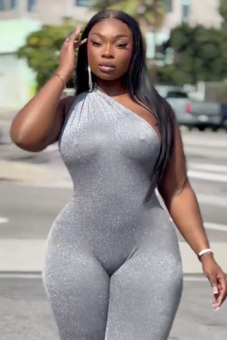 Silver Bellizma Jumpsuit sleeveless with single strap